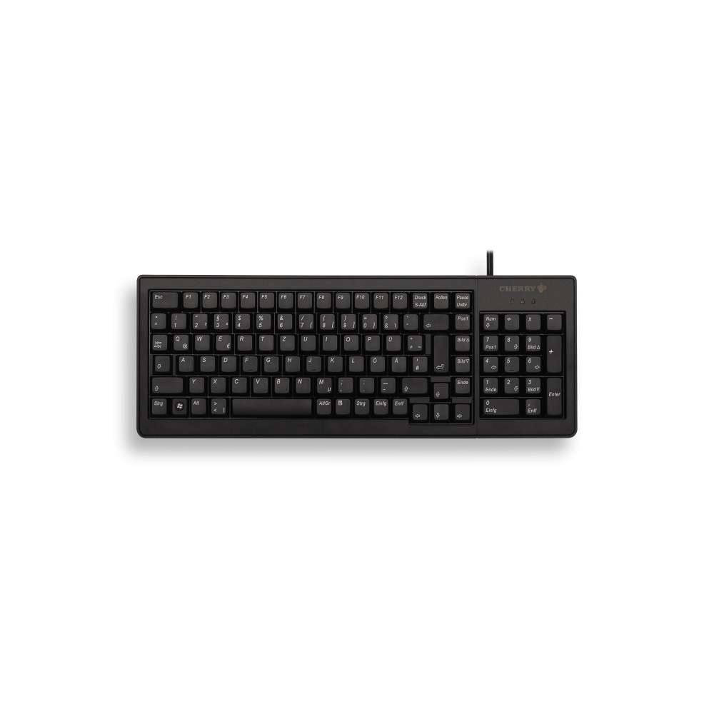 CHERRY XS G84-5200 COMPACT KEYBOARD, Clavier filaire miniature, USB PS2, noir, AZERTY - FR CHERRY XS G84-5200 COMPACT KEYBOARD, Clavier filaire miniature, USB PS2, noir, AZERTY - FR