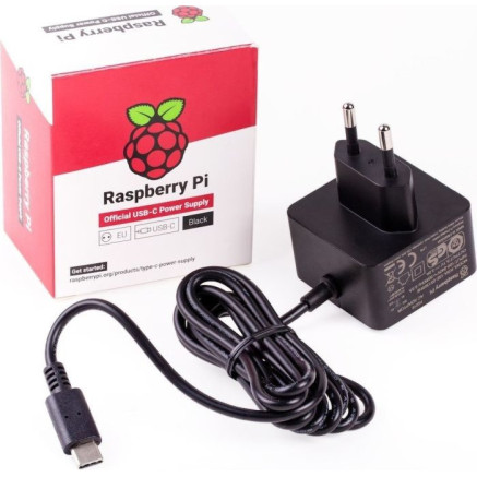 Raspberry Pi RPI PS 15W BK EU adaptateur de puissance & onduleur Intérieure 15,3 W Noir