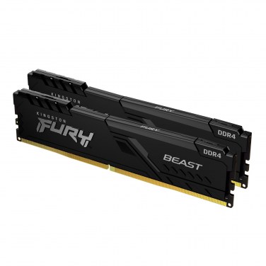 KINGSTON KF436C18BBK2/64 KNGMM038208 Memoire Kingston FURY Beast Black 64 Go (2 x 32 Go) DDR4 3600 MHz CL18