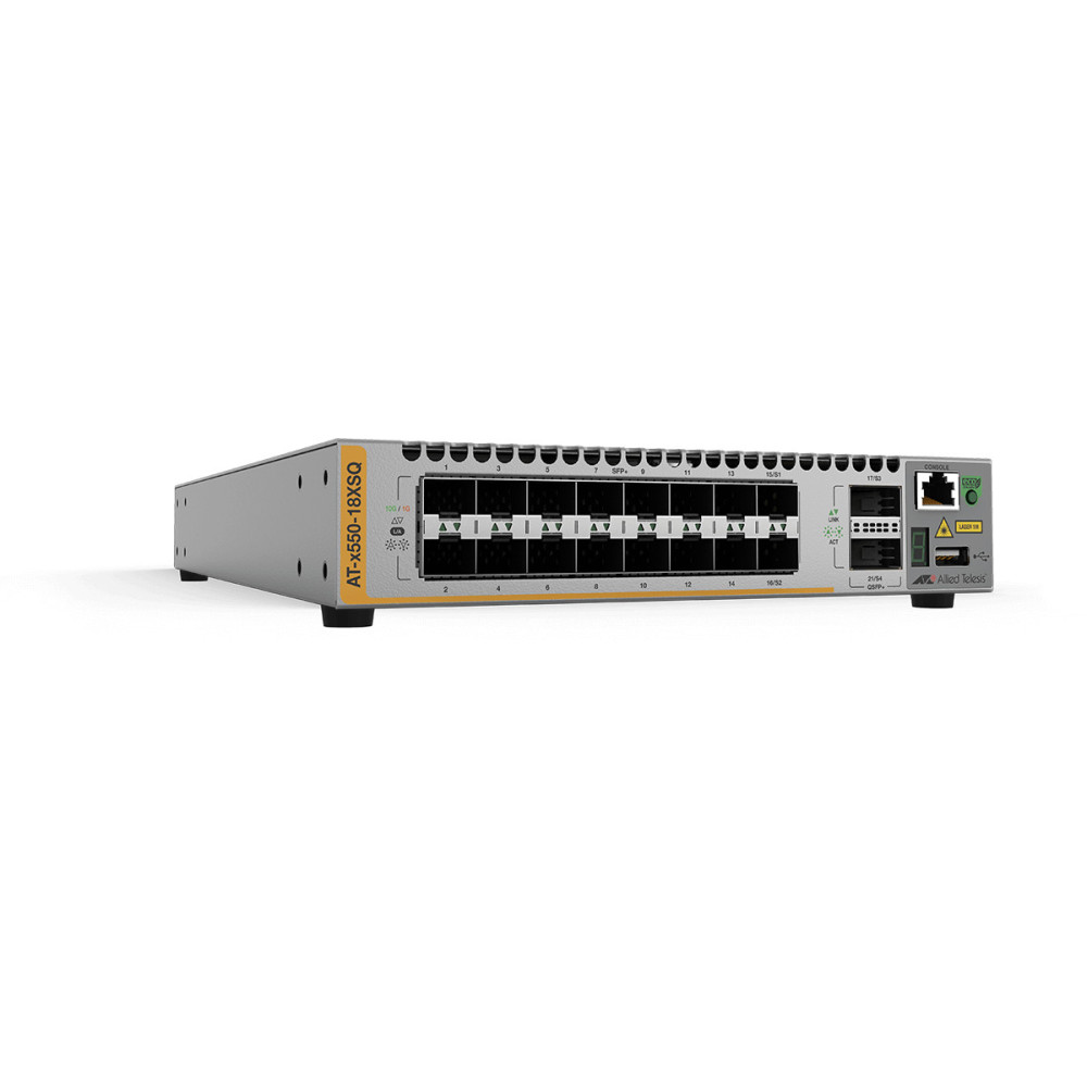 Allied Telesis AT-x550-18XSQ-50 Géré L3 Connexion Ethernet, supportant l'alimentation via ce port (PoE) Gris Allied Telesis AT-x550-18XSQ-50 Géré L3 Connexion Ethernet, supportant l'alimentation via ce port (PoE) Gris