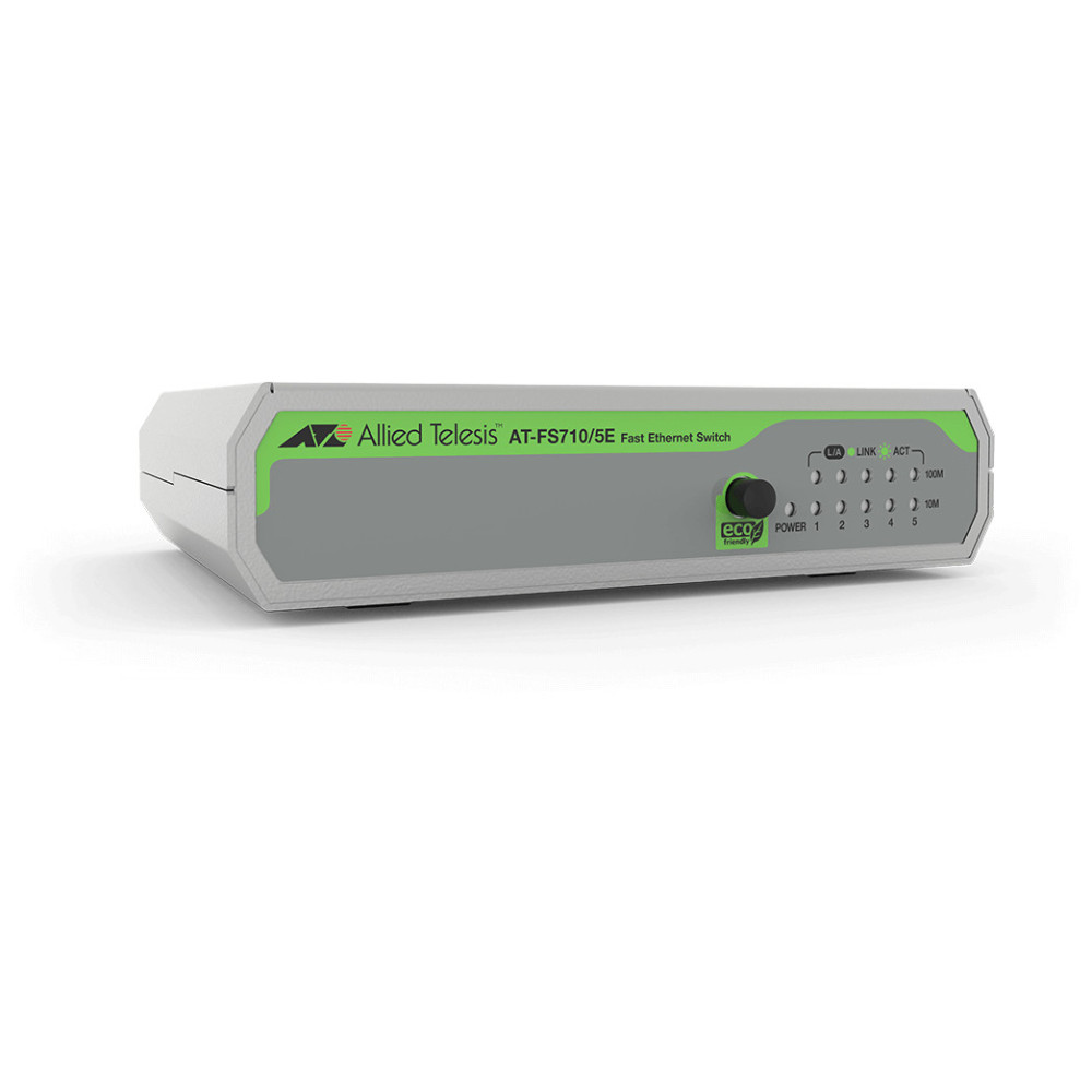 Allied Telesis FS710 5E Non-géré Fast Ethernet (10 100) Vert, Gris Allied Telesis FS710 5E Non-géré Fast Ethernet (10 100) Vert, Gris