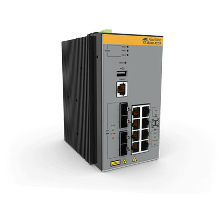 Allied Telesis AT-IE340-12GT-80 Géré L3 Gigabit Ethernet (10 100 1000) Gris