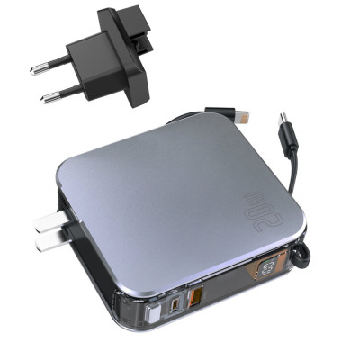 4smarts 541287 chargeur d'appareils mobiles Ordinateur portable, Smartphone, Smartwatch, Tablette, Universel Argent CC Charge