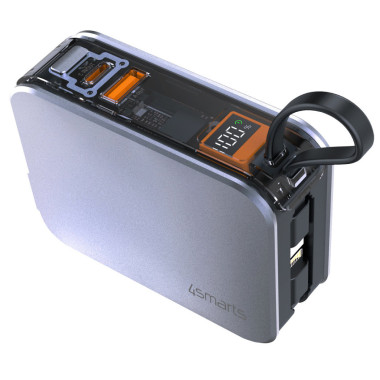 4smarts 541287 chargeur d'appareils mobiles Ordinateur portable, Smartphone, Smartwatch, Tablette, Universel Argent CC Charge