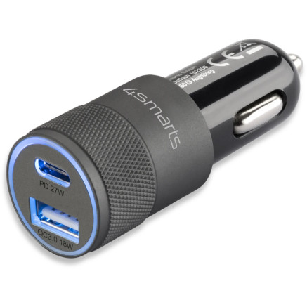 4smarts 464448 chargeur d'appareils mobiles Universel Noir Allume-cigare Auto