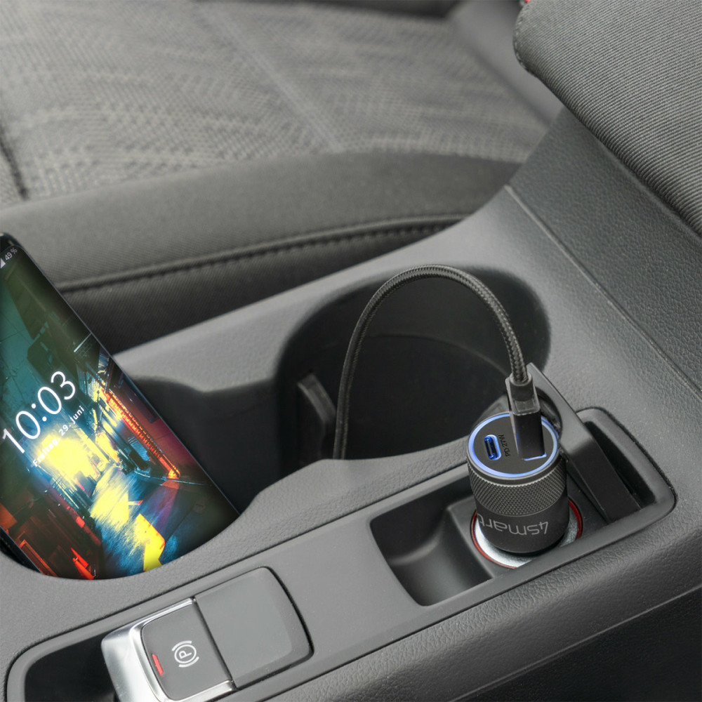 4smarts 464448 chargeur d'appareils mobiles Universel Noir Allume-cigare Auto