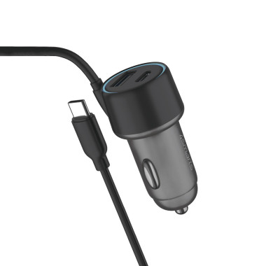 4smarts Qi2 Universel Gris Allume-cigare Recharge sans fil Auto