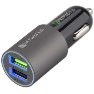 4smarts 4S464458 Universel Noir Lightning Charge rapide Auto