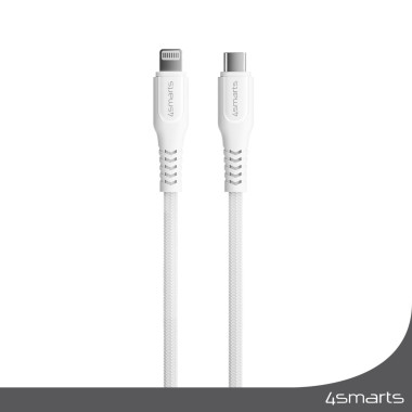 4smarts 465592 câble Lightning 1,5 m Argent, Blanc