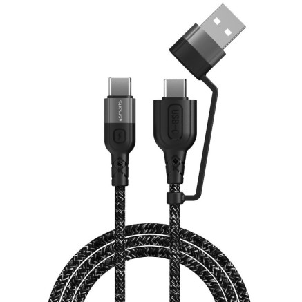 4smarts 4S468626 câble USB 1,5 m USB C Noir, Blanc
