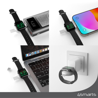 4smarts Qi2 Universel Blanc Secteur Recharge sans fil Charge rapide Intérieure