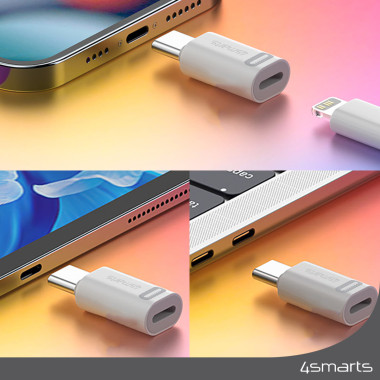 4smarts 540711 changeur de genre de câble Lightning USB-C Blanc