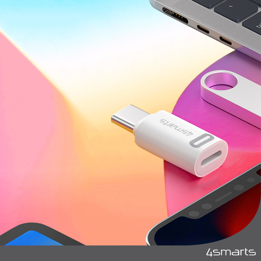 4smarts 540711 changeur de genre de câble Lightning USB-C Blanc