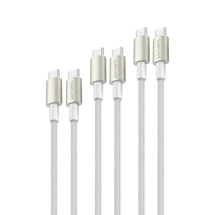 4smarts 540621 câble USB USB 2.0 USB C Argent, Blanc