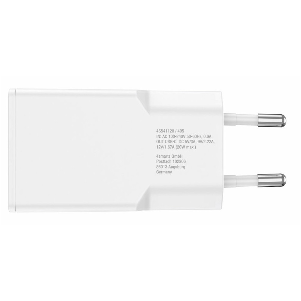 4smarts PDPlug Slim Smartphone, Tablette Blanc Secteur Charge rapide Intérieure