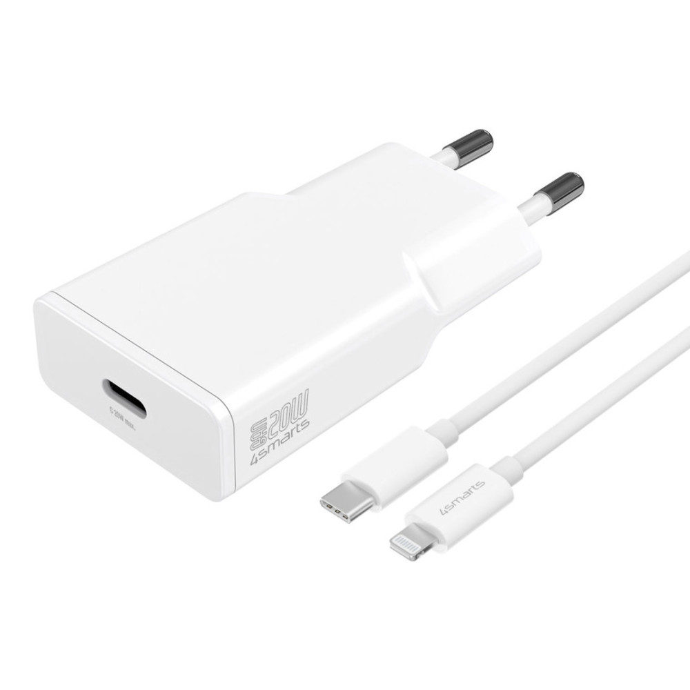 4smarts 540020 chargeur d'appareils mobiles Smartphone, Tablette Blanc Secteur Charge rapide Intérieure 4smarts 540020 chargeur d'appareils mobiles Smartphone, Tablette Blanc Secteur Charge rapide Intérieure