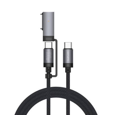 4smarts ComboCord câble USB 2 m USB C USB C MagSafe 3 Noir, Gris