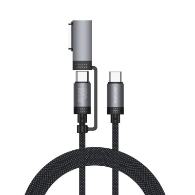 4smarts ComboCord câble USB 2 m USB C USB C MagSafe 3 Noir, Gris