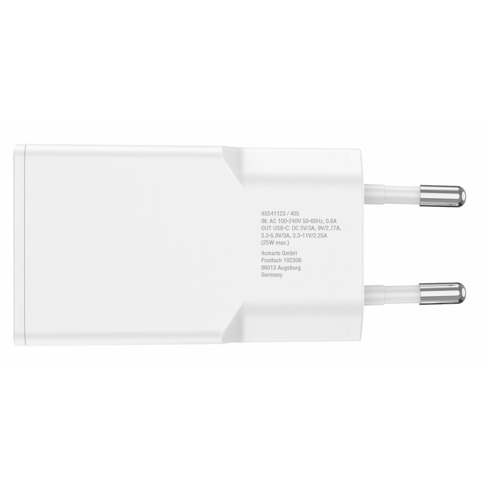 4smarts 541123 chargeur d'appareils mobiles Smartphone, Tablette Blanc Secteur Charge rapide Intérieure
