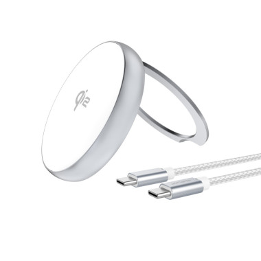 4smarts Qi2 Universel Argent USB Recharge sans fil Charge rapide Intérieure