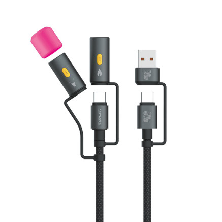 4smarts 541060 câble USB USB 2.0 1 m USB C Noir, Gris