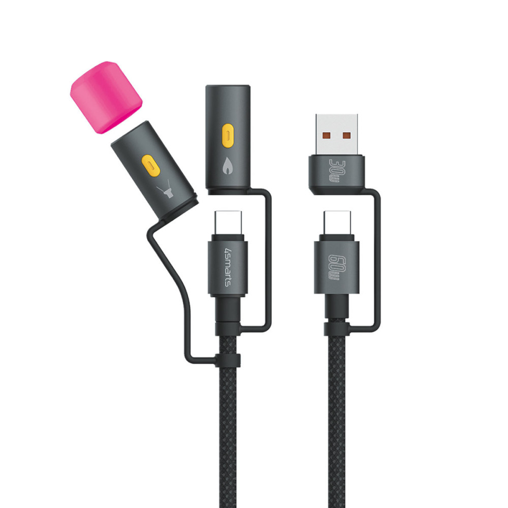 4smarts 541060 câble USB USB 2.0 1 m USB C Noir, Gris 4smarts 541060 câble USB USB 2.0 1 m USB C Noir, Gris