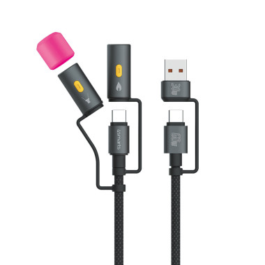 4smarts 541060 câble USB USB 2.0 1 m USB C Noir, Gris