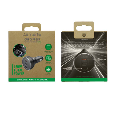 4smarts 541224 chargeur d'appareils mobiles Ordinateur portable, Smartphone, Smartwatch, Tablette, Universel Noir CC Charge