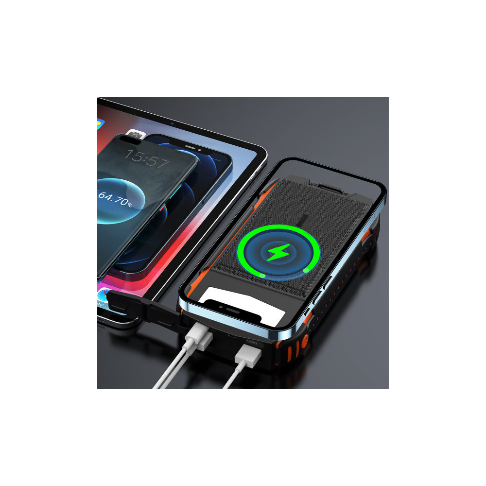 4smarts TitanPack UltiMag Lithium Polymère (LiPo) 20000 mAh Recharge sans fil Noir, Orange