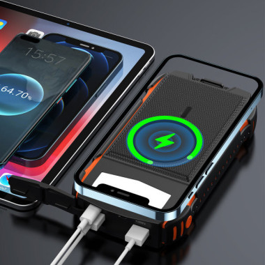 4smarts TitanPack UltiMag Lithium Polymère (LiPo) 20000 mAh Recharge sans fil Noir, Orange
