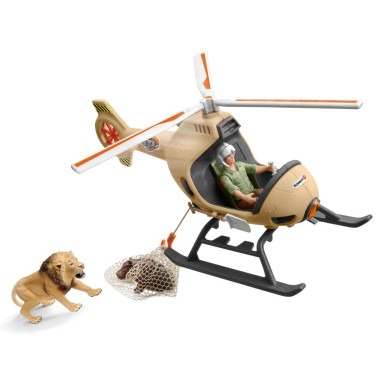 schleich WILD LIFE Hélicoptère pour sauvetage d'animaux