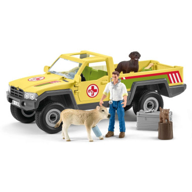 schleich FARM WORLD Visite du vétérinaire à la ferme