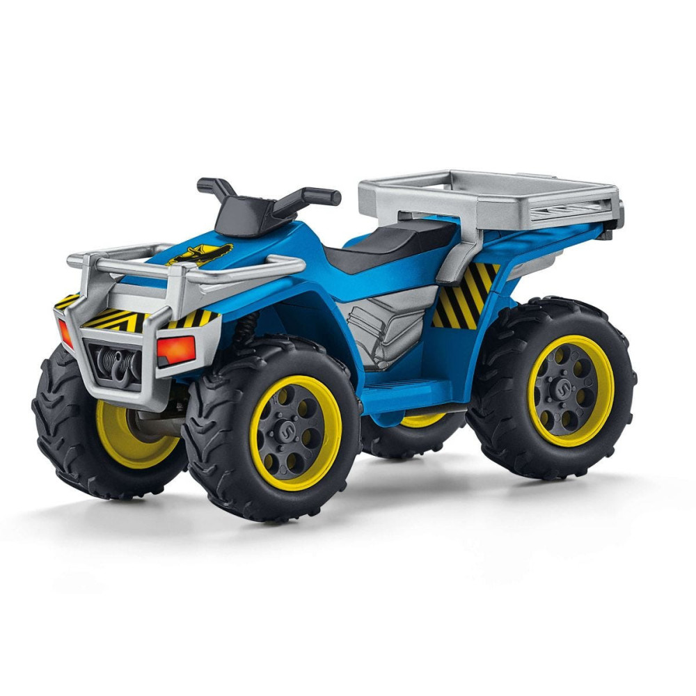 schleich Dinosaurs Fuite sur quad face au vélociraptor