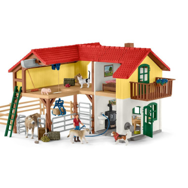 schleich FARM WORLD Ferme avec étable et animaux