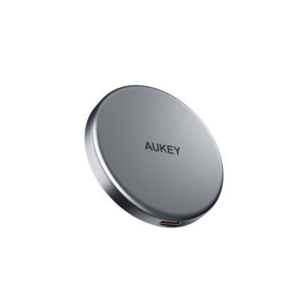 AUKEY MagFusion Aura Magnetic 15W Téléphone portable Argent USB Recharge sans fil Charge rapide Intérieure