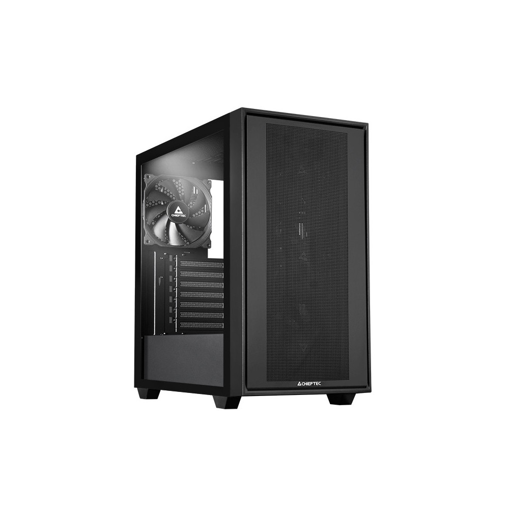 Chieftec Midi Tower GS-03B-BLK-OP, Schwarz Noir Chieftec Midi Tower GS-03B-BLK-OP, Schwarz Noir