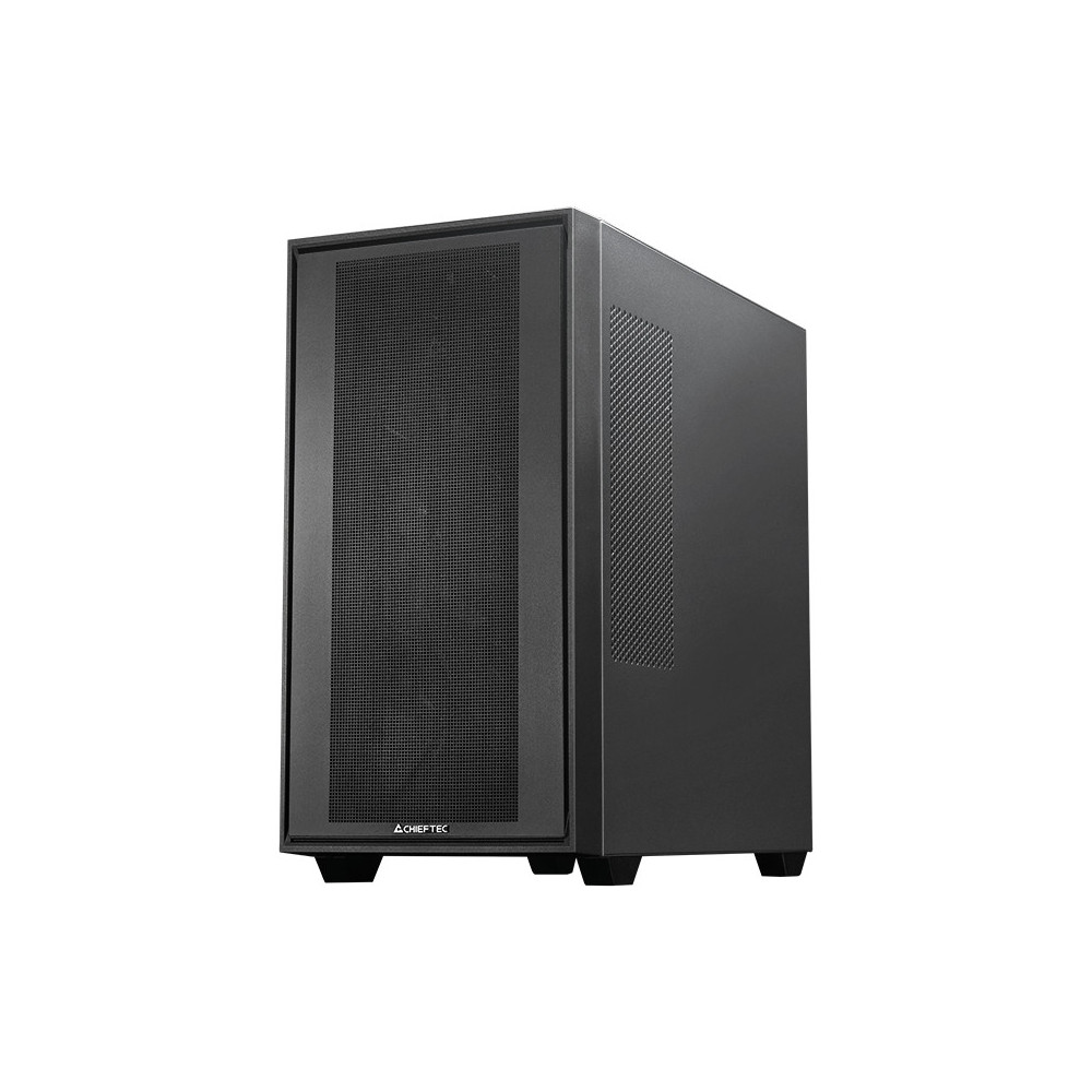 Chieftec Midi Tower GS-03B-BLK-OP, Schwarz Noir