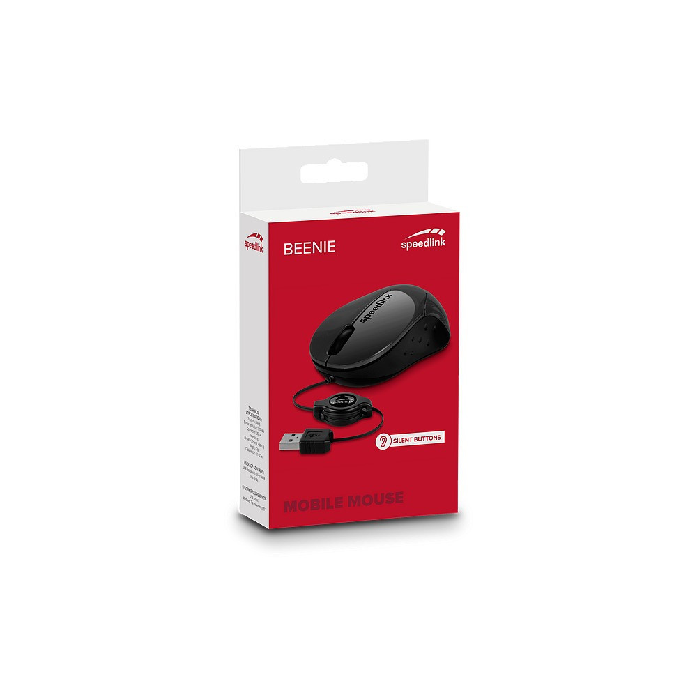 SPEEDLINK Beenie souris Bureau Ambidextre USB Type-A 1200 DPI