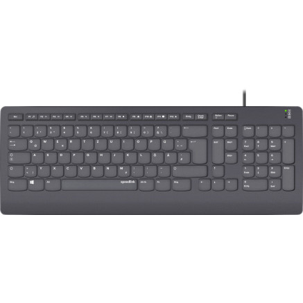 SPEEDLINK SL-640009-BK clavier Bureau USB QWERTZ Allemand Noir