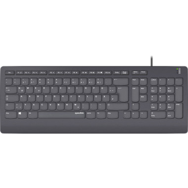 SPEEDLINK SL-640009-BK clavier Bureau USB QWERTZ Allemand Noir