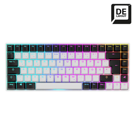 Sharkoon SKILLER SGK50 S3 clavier Jouer USB QWERTZ Allemand Blanc