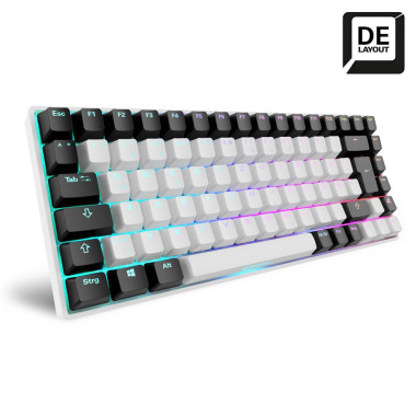 Sharkoon SKILLER SGK50 S3 clavier Jouer USB QWERTZ Allemand Blanc