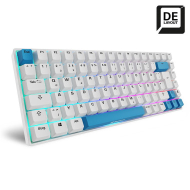 Sharkoon SKILLER SGK50 S3 PBT clavier Jouer USB QWERTZ Allemand Blanc