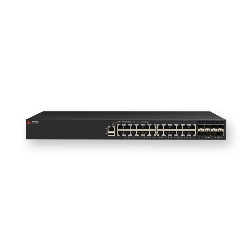 Brocade ICX 7250-24 Géré L3 Gigabit Ethernet (10 100 1000) 1U Noir Brocade ICX 7250-24 Géré L3 Gigabit Ethernet (10 100 1000) 1U Noir