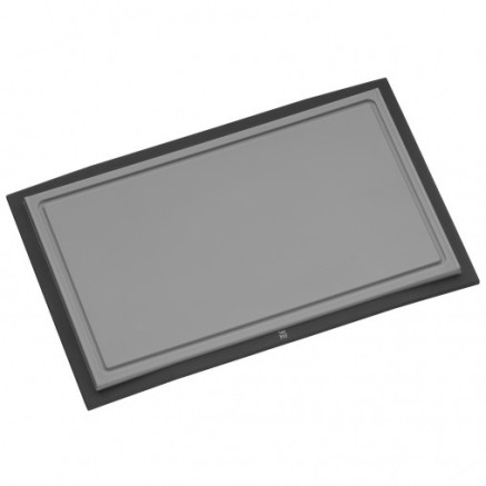 WMF Touch 32 x 20 cm planche à découper pour cuisine Plastique, Acier inoxydable Noir, Gris