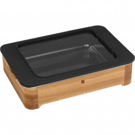 WMF Fusiontec Rectangulaire Vitrocéramique, Acier, Bois Plat à cuisson