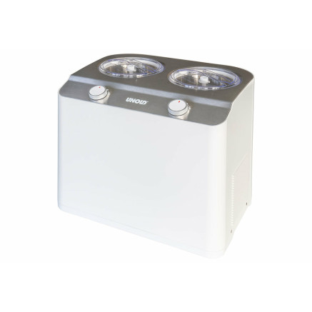 Unold Doppio Compresseur pour sorbetière 2,4 L 250 W Acier satin, Blanc