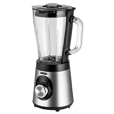Unold Edel 1,5 L Mélangeur de table 500 W Noir, Acier inoxydable, Transparent