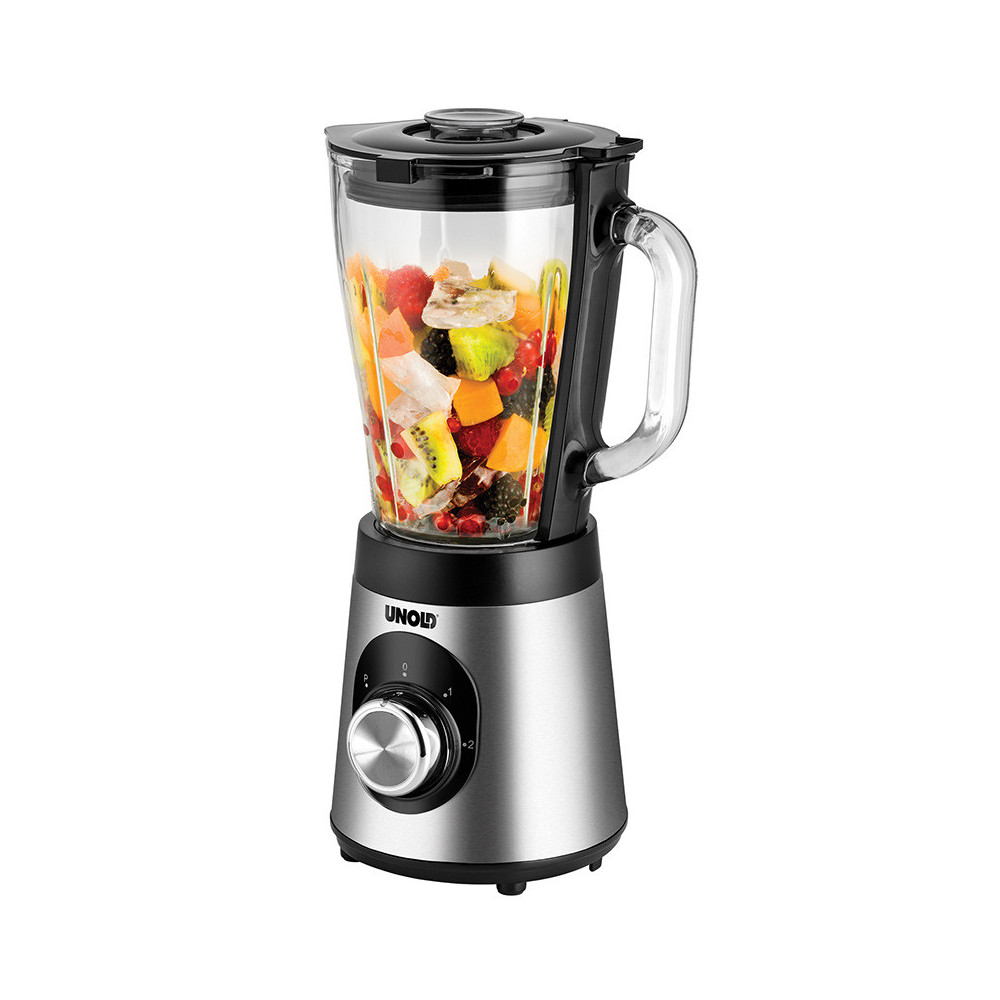 Unold Edel 1,5 L Mélangeur de table 500 W Noir, Acier inoxydable, Transparent