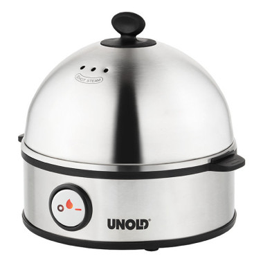 Unold 38626 cuiseur d'oeufs 7 œufs 360 W Noir, Acier inoxydable